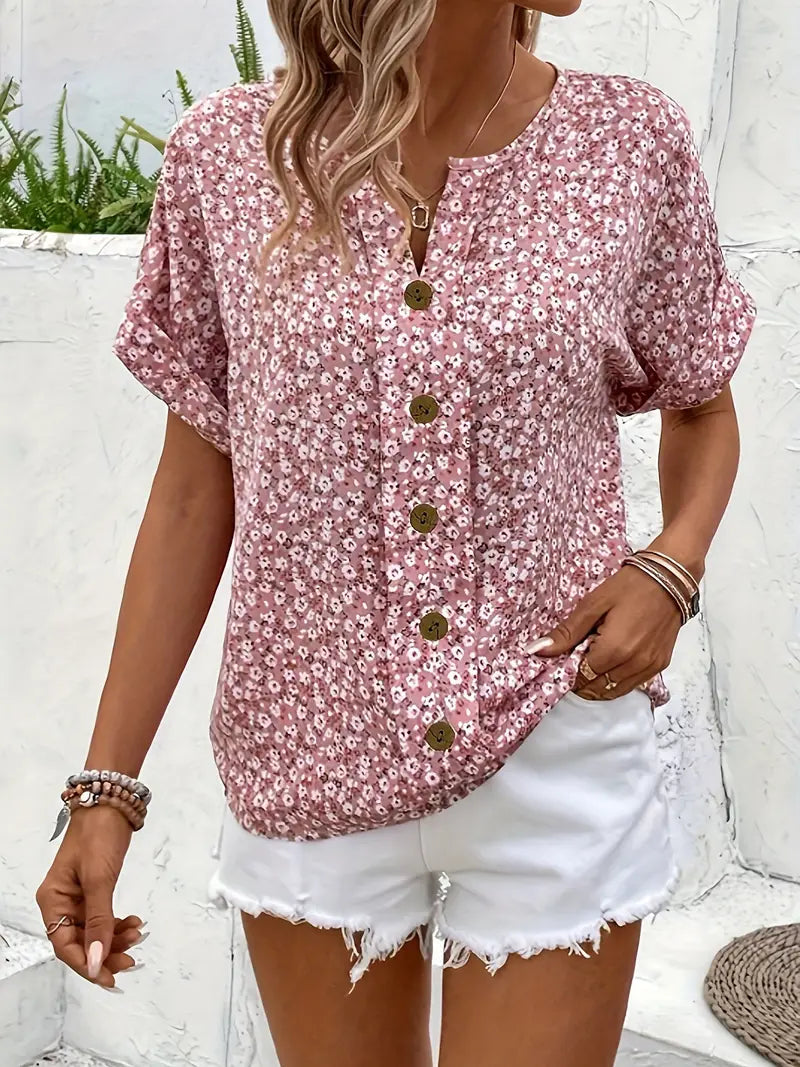 Jelena - Elegant Summer Floral Top