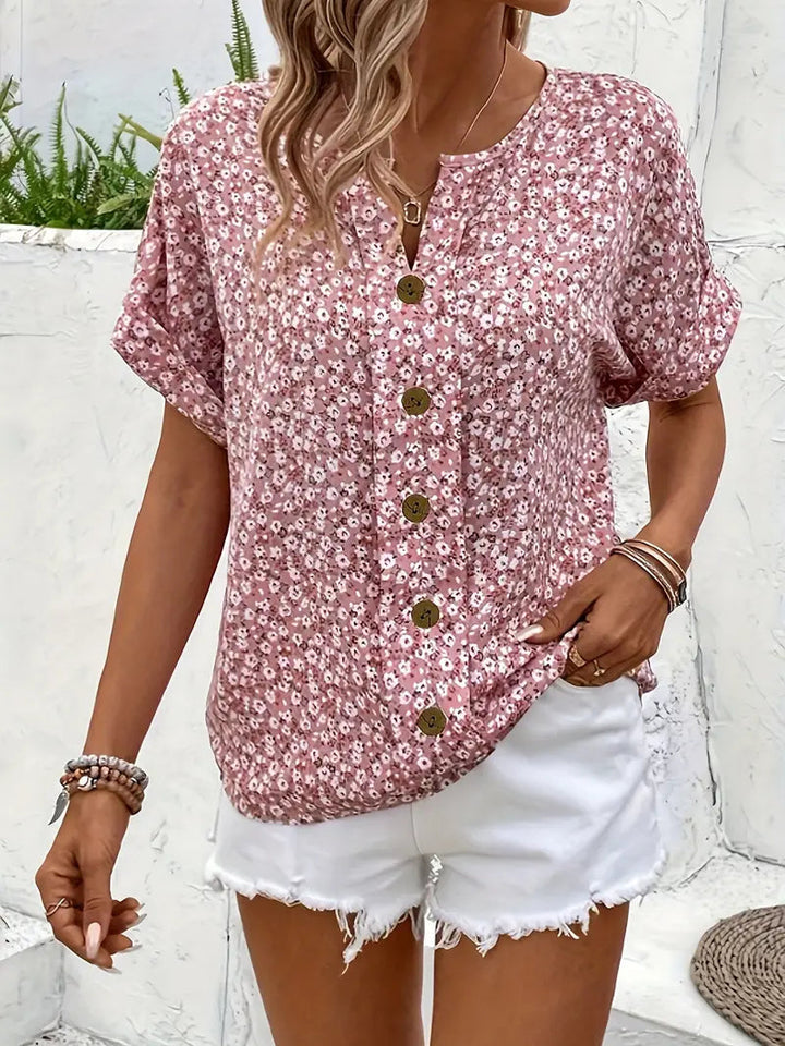 Jelena - Elegant Summer Floral Top