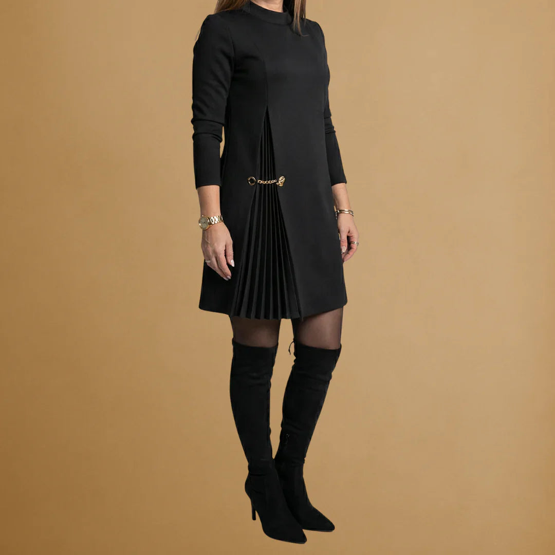 Sophie | Long Sleeve Pleated Dress
